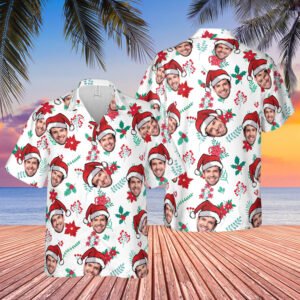 Editable Christmas AOP Hawaiian Shirt Template!