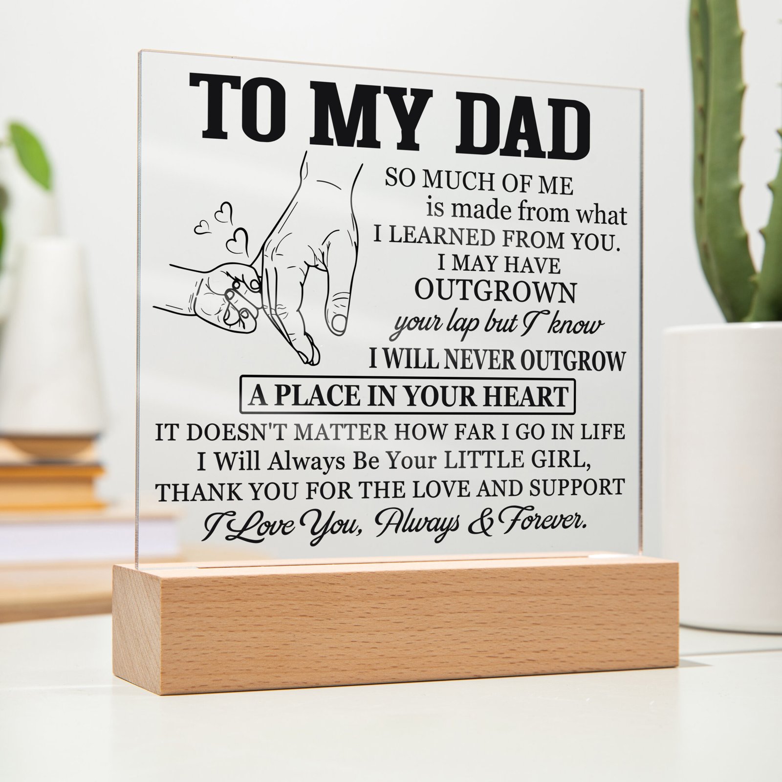 Father's day Square Acrylic Plaque Design!