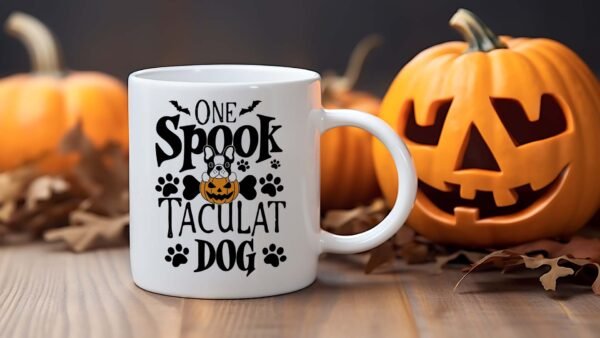 30 Halloween Mugs Bundle:  Canva-Ready and editable Mugs Designs!