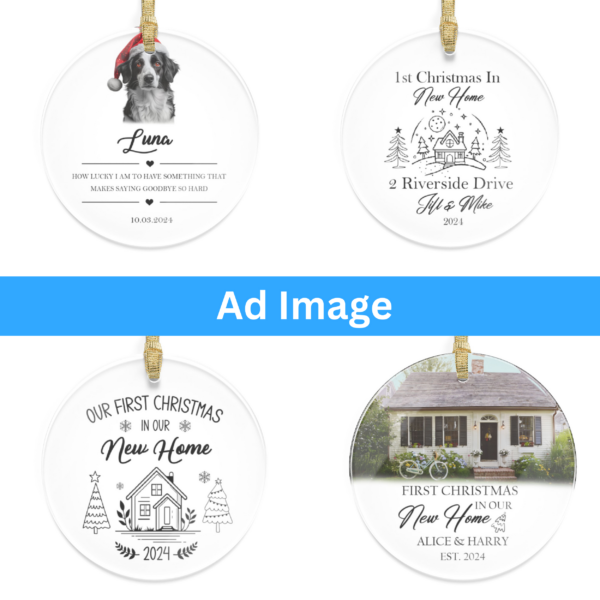 50 Custom Christmas Acrylic Ornament Designs Bundle Canva Editable! - Image 3