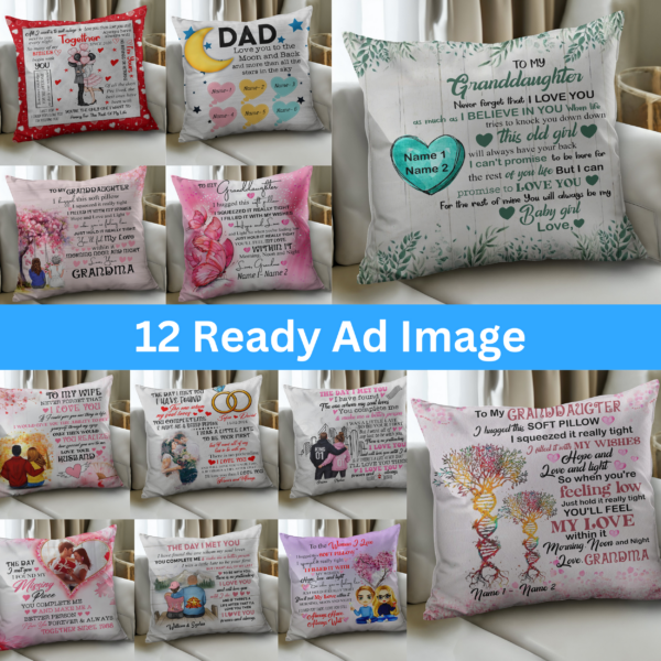 12 Valentine Pillow Designs With Canva Editable! - Image 2