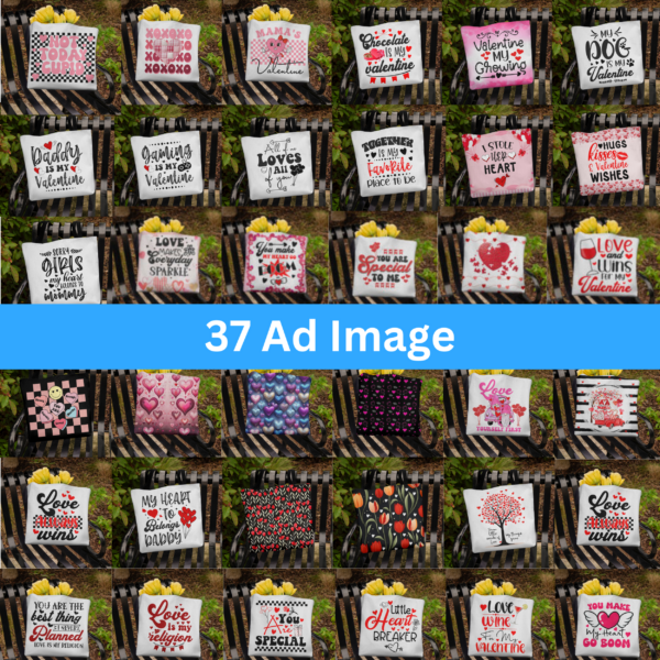 37 Valentine Tote Bag Designs With Canva Editable! - Image 2