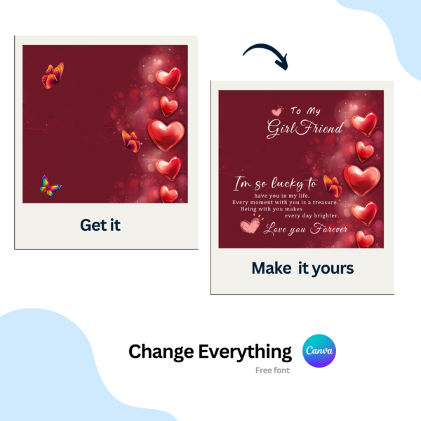 112 ShineOn Valentine Message Card Background Designs Canva Editable! - Image 2