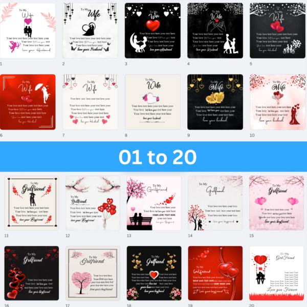 112 ShineOn Valentine Message Card Background Designs Canva Editable! - Image 3