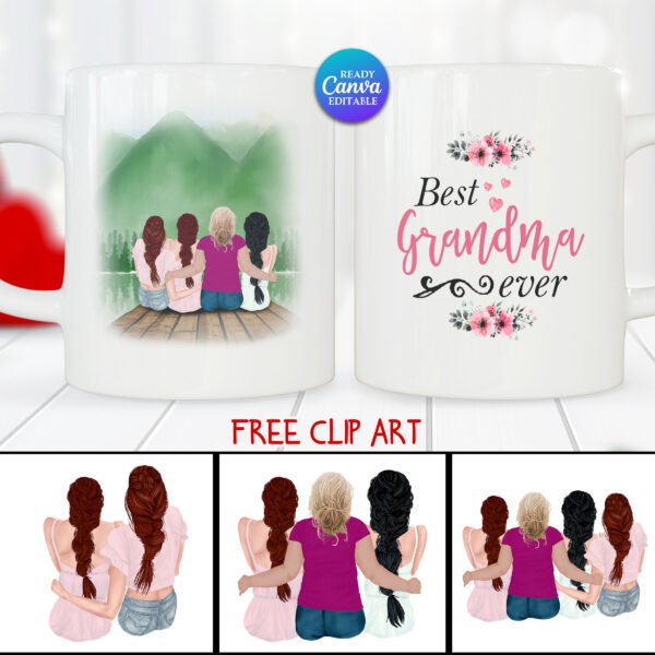 Customizable 7 Mug Design Bundle with Free Clipart – Canva Editable! - Image 2