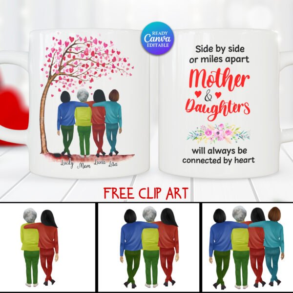 Customizable 7 Mug Design Bundle with Free Clipart – Canva Editable! - Image 3