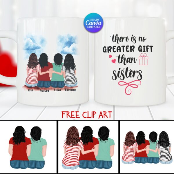 Customizable 7 Mug Design Bundle with Free Clipart – Canva Editable! - Image 4