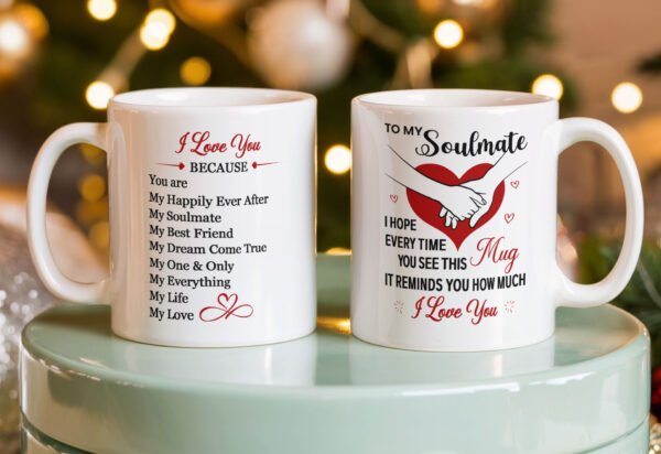 5 Valentine ShineOn Mug Designs Bundle Canva Editable! - Image 6