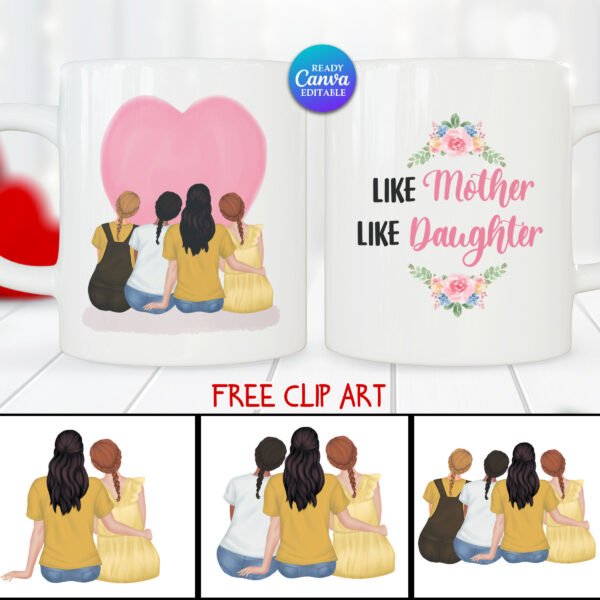 Customizable 7 Mug Design Bundle with Free Clipart – Canva Editable! - Image 6