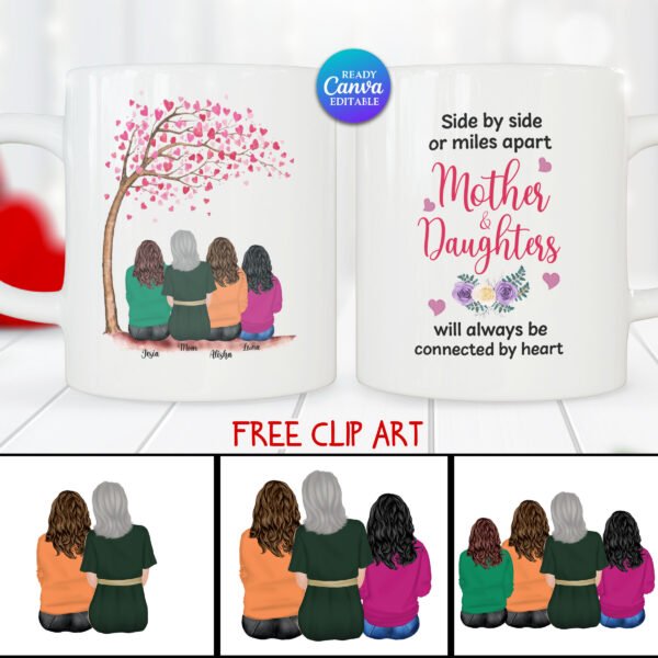 Customizable 7 Mug Design Bundle with Free Clipart – Canva Editable! - Image 7